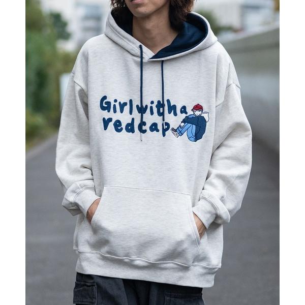 パーカー 「a-r」「Red Cap Girl/レッドキャップガール」裏起毛 フロント刺繍 ビッグシ...