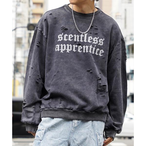 トレーナー スウェット 硫化染め ダメージ加工 ロゴトレーナー / Sulfur Dyed Dist...