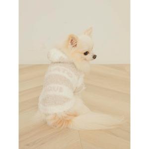 犬 服 「CAT＆DOG」「販路限定商品」ジェラートメランジ2ボーダーフーディ