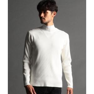 セーター ニット リブ編み ハイネックニット メンズ