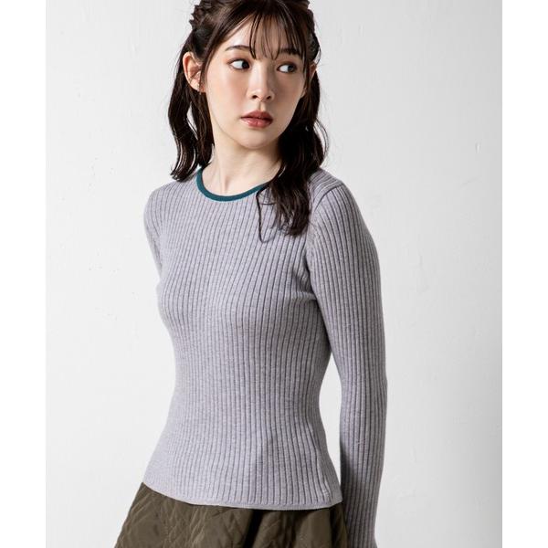 ニット セーター 「ReBasic」ありそうでなかった配色デザインがワンポイントになったバイカラーリ...