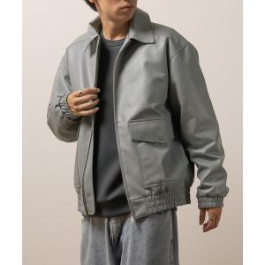 レザーオーバーサイズブルゾン 襟2Wayオーバーサイズレザーブルゾン[ze863] | レディースファッション