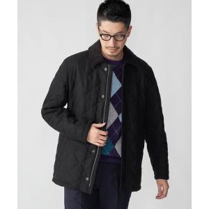 ステンカラーコート SHIPS: ウール ツイード キルティング