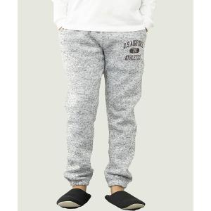 パンツ ニットフリース裏起毛プリントリラックスパンツ メンズ レディース