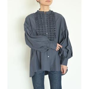 tシャツ modern tuck frill washer blouse レディース