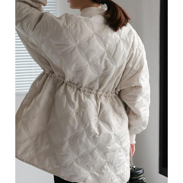 コート アウター 幾何学キルトコート レディース
