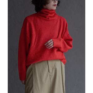 ニット セーター タートルネック ワイドプルオー...の商品画像