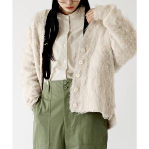 カーディガン リングシャギー Vネックカーディガ...の商品画像