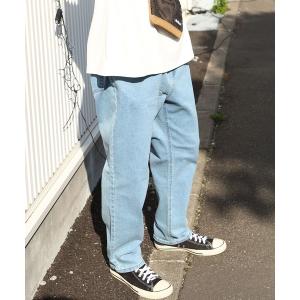 ジーンズ 「ZIP FIVE」 ストレッチ ワイド バギー イージーパンツ / スケーターパンツ メンズ レディース