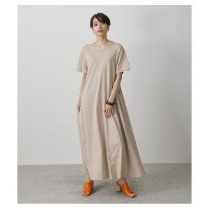 レディース 「AZUL BY MOUSSY」 半袖ワンピース SMALL ライトベージュ｜zozo