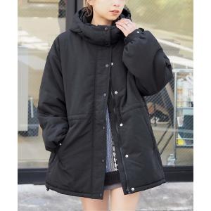 ダウンコート ダウンジャケット 「マルチway」ウェストスピンドル中綿フードブルゾン レディース