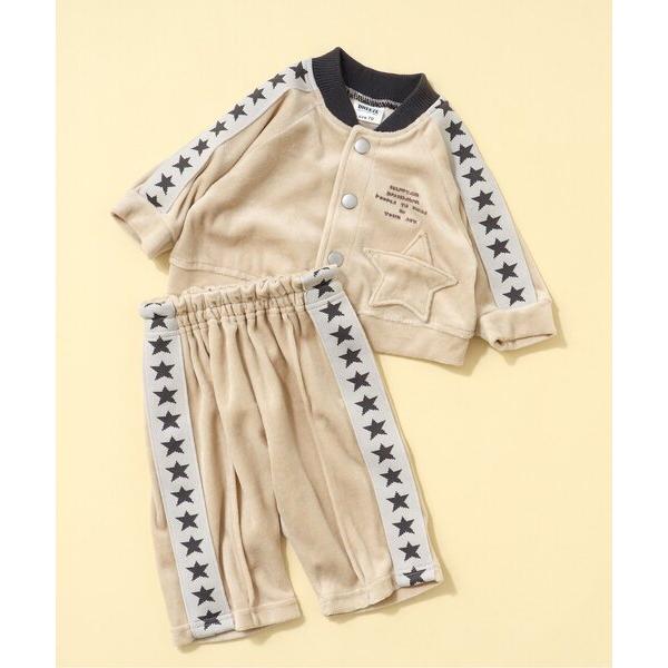 セットアップ サイドラインベロアセットアップ キッズ 子供服 男の子 女の子