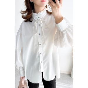 ブラウス シャツ 「ZOZO限定」プチフリルナロータイブラウス レディース