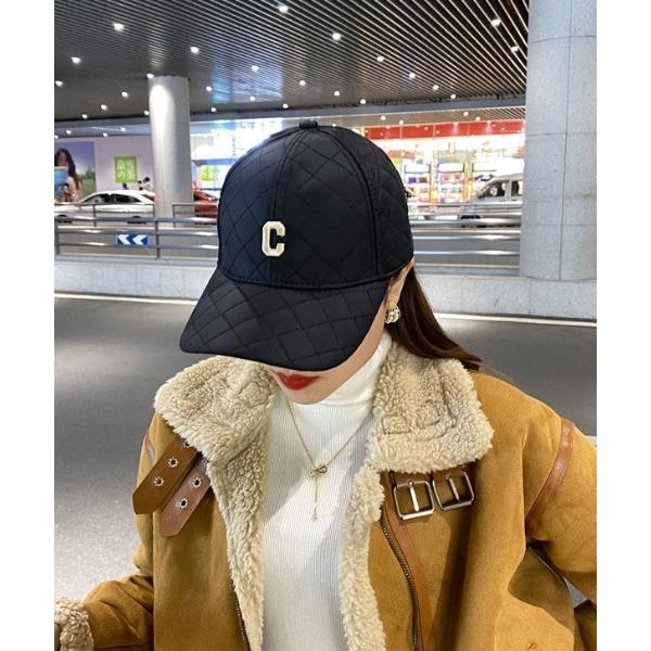 キャップ 帽子 キルティングCキャップ レディース