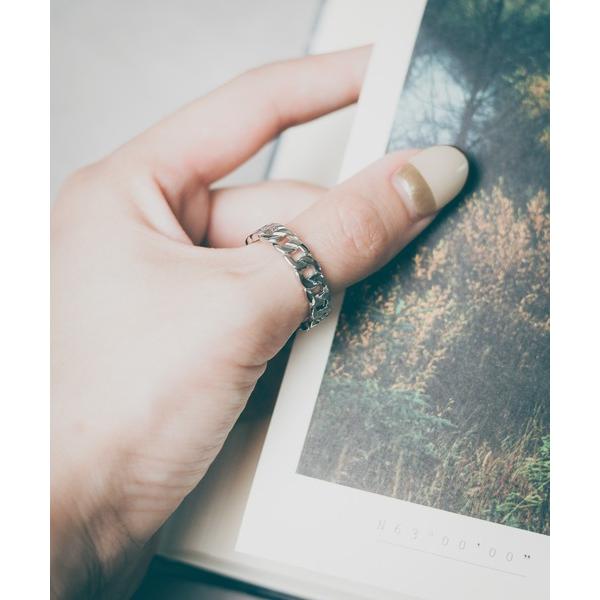 指輪 リング sterling silverフリーサイズ 喜平チェーンリング レディース メンズ