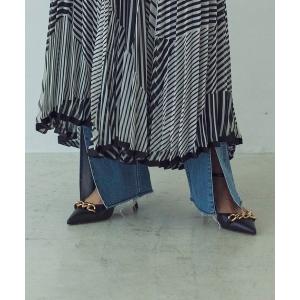 パンプス FABIO RUSCONI/GABRY chain design pointed heel pumps