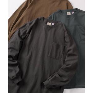 tシャツ 「75」「Goodwear/グッドウェア」 ヘビーウェイト USAコットン 無地ポケット長袖Tシャツ/ロンT/レギュラーシルエット メンズ