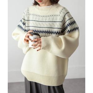 ニット セーター ノルディック柄ニット レディース