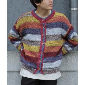 カーディガン レディース UNISEX COLLARLESS CARDIGAN/ユニセックス 総柄カーディガン｜zozo