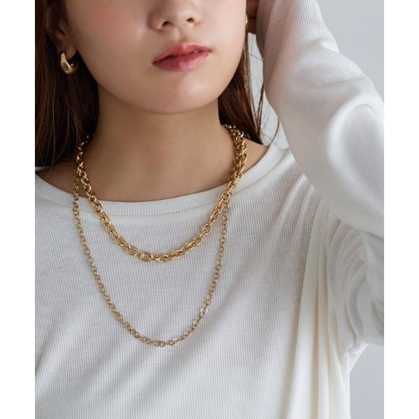 ネックレス 2本セットデザインチェーンネックレス レディース