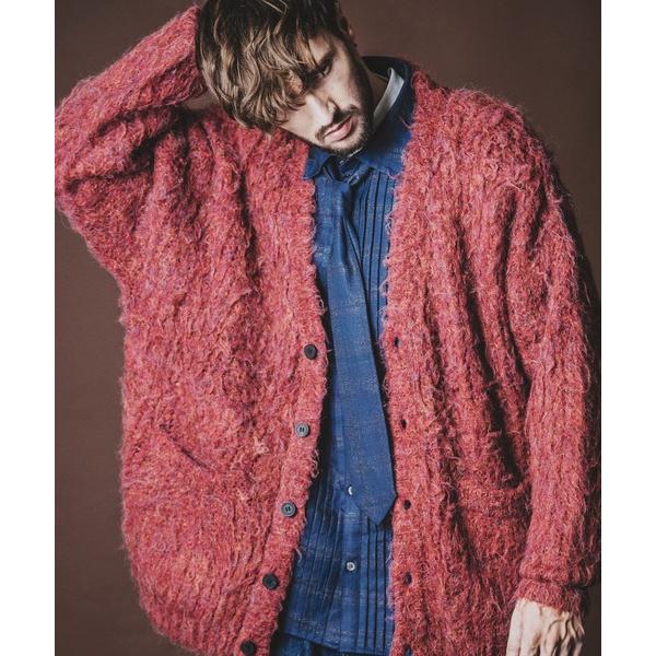 カーディガン 「NO ID.」Shaggy Knit V-Neck Cardigan / シャギー ...