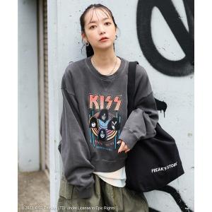 スウェット レディース KISS SWEAT SHIRT/キス スウェット(ヴィンテージライク/ロックプリント)｜ZOZOTOWN Yahoo!店