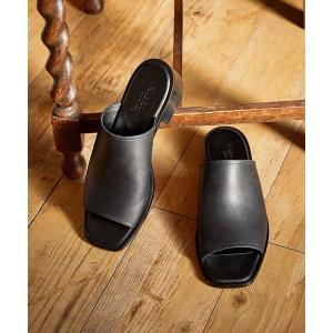 サンダル メンズ PADRONE パドローネ / BL SQUARE OPEN TOE SHOES スクエアオープントゥヒールシューズ ミュールサンダ｜ZOZOTOWN Yahoo!店