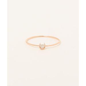 con affetto 指輪 リング K18ダイヤクロスリング レディース