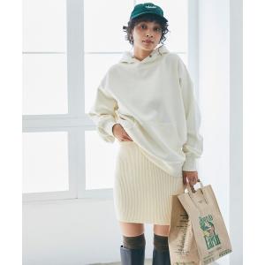 スカート リブニットミニスカート