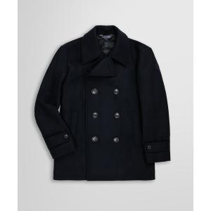 【美品】Schott ショット ピーコート ウール USA製 厚手 36 M 黒 Schott N.Y.C ショット SCHOTT 740 メンズ ウール ダブル