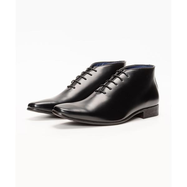 ブーツ ホールカットデザイン プレーントゥ ドレスブーツ ビジネス メンズ