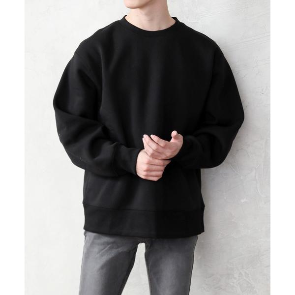 トレーナー スウェット オーバーサイズ ヘビーウェイト裏起毛 無地クルーネックスウェット メンズ レ...