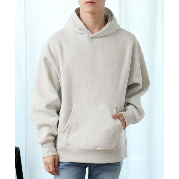パーカー オーバーサイズ ヘビーウェイト裏起毛無地 スウェットプルパーカー メンズ レディース