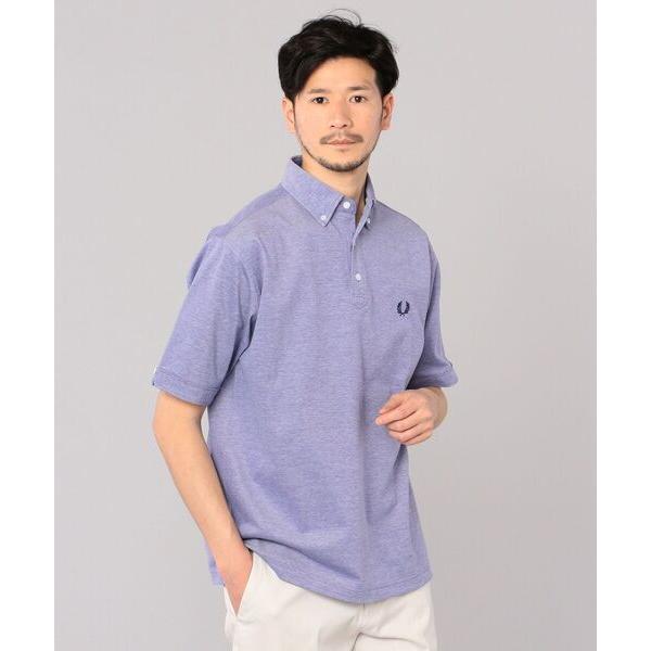 「FRED PERRY」 半袖ポロシャツ SMALL ブルー メンズ