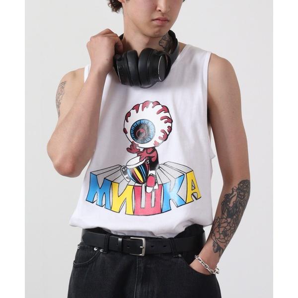 「MISHKA」 ノースリーブトップス X-LARGE ホワイト メンズ