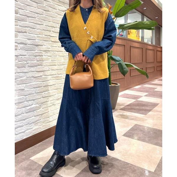 ベスト ジレ ルーズアシンメトリーニットベスト レディース