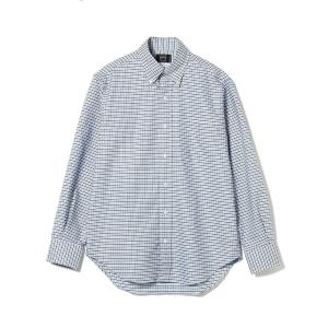 シャツ ブラウス メンズ IKE BEHAR / Oxford Mini Gingham Check Button Down Shirt
