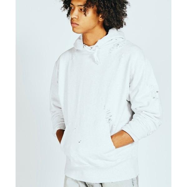 パーカー THRIFTY LOOK/スリフティールック WORN-OUT PULL HOODIE ダ...