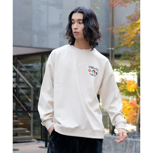 トレーナー スウェット 「UNIIT/ユニット」フェイクスエード ワンポイント刺繍　クルーネック　ス...