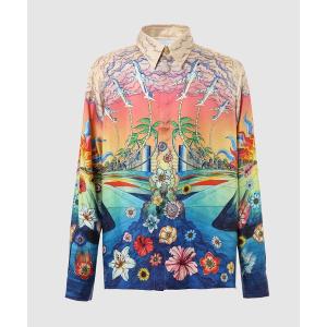 シャツ ブラウス メンズ SILK TWILL LONG SLEEVE SILK SHIRT｜zozo