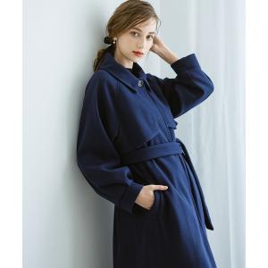AIMER（エメ） ノーカラーコート コート アルパカシャギーウールフレア
