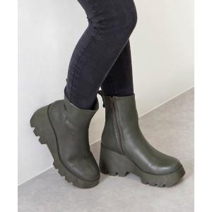 ブーツ BUENO （ブエノ） / 本革 厚底ウエッジソール サイドジップブーツ Z8404 レディース