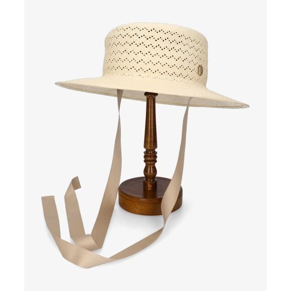 「Chapeau d&apos; O」 ストローハット M/57.5cm ナチュラル レディース