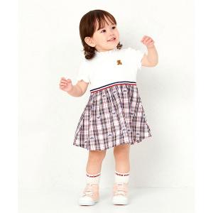 MIKI HOUSE（ミキハウス） ワンピース うさこ切り替え半袖ワンピース