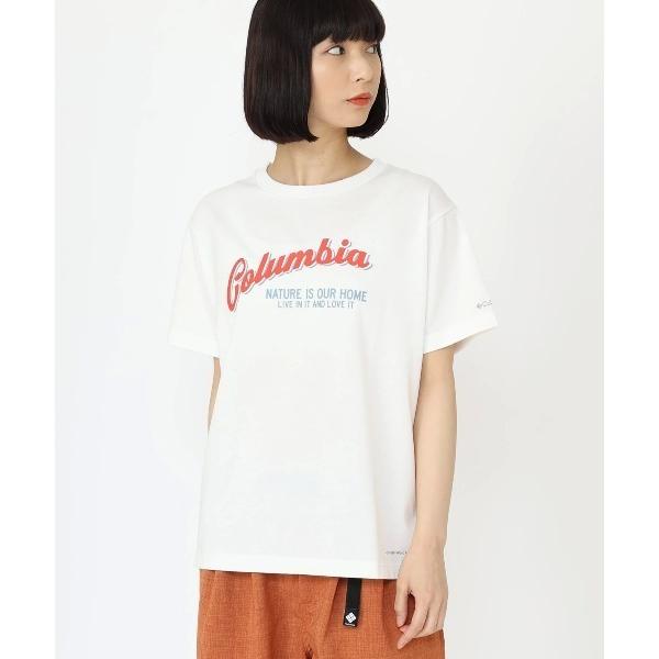 「Columbia」 半袖Tシャツ M ホワイト レディース
