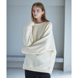 ニット メンズ 「SERACE」Loose silhouette milano rib volume