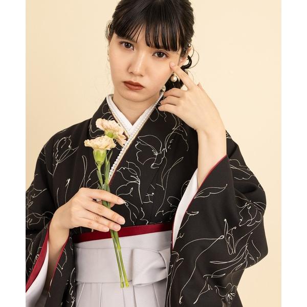 着物 こだわり袴3点セット-フラワー- レディース