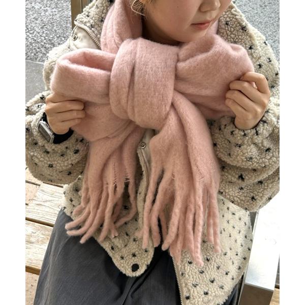 マフラー ストール ボリューム無地マフラー レディース