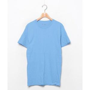 「Champion」 刺繍半袖Tシャツ S ブルー レディース｜zozo