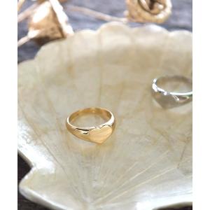 TEN. 指輪 リング SILVER925 18KGP ハートシグネットリング レディース